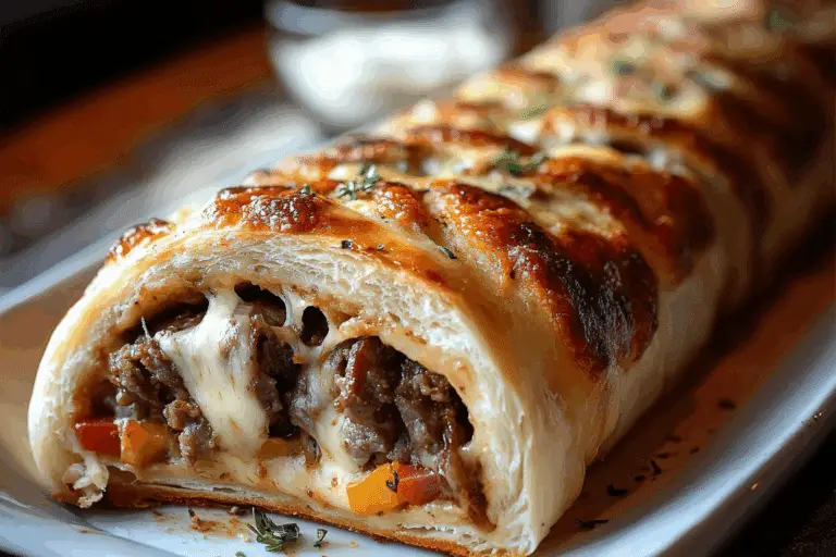 Philly Cheesesteak Stromboli
