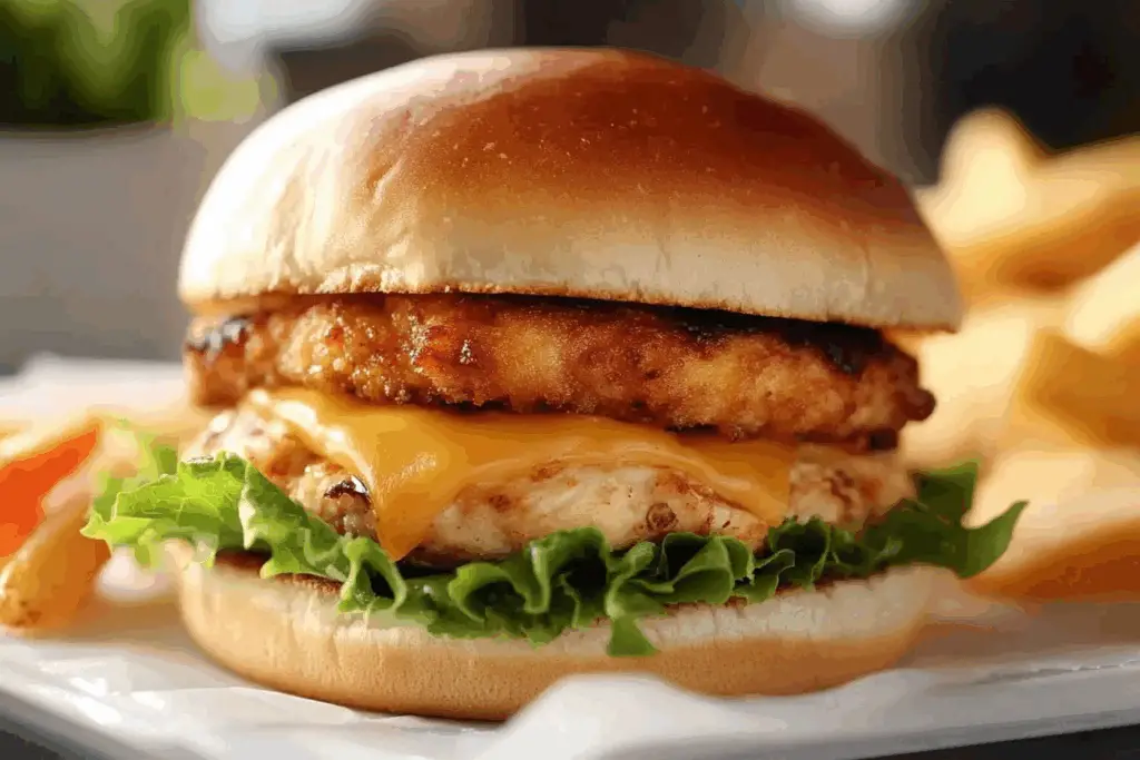 Ranch Cheddar Chicken Burgers