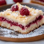 Raspberry Jam Coconut Slice Tea Time Favourite