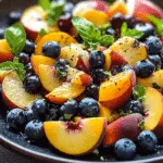 Refreshing Summer Medley with Blueberries & Peaches