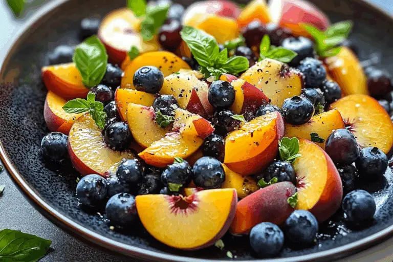Refreshing Summer Medley with Blueberries & Peaches