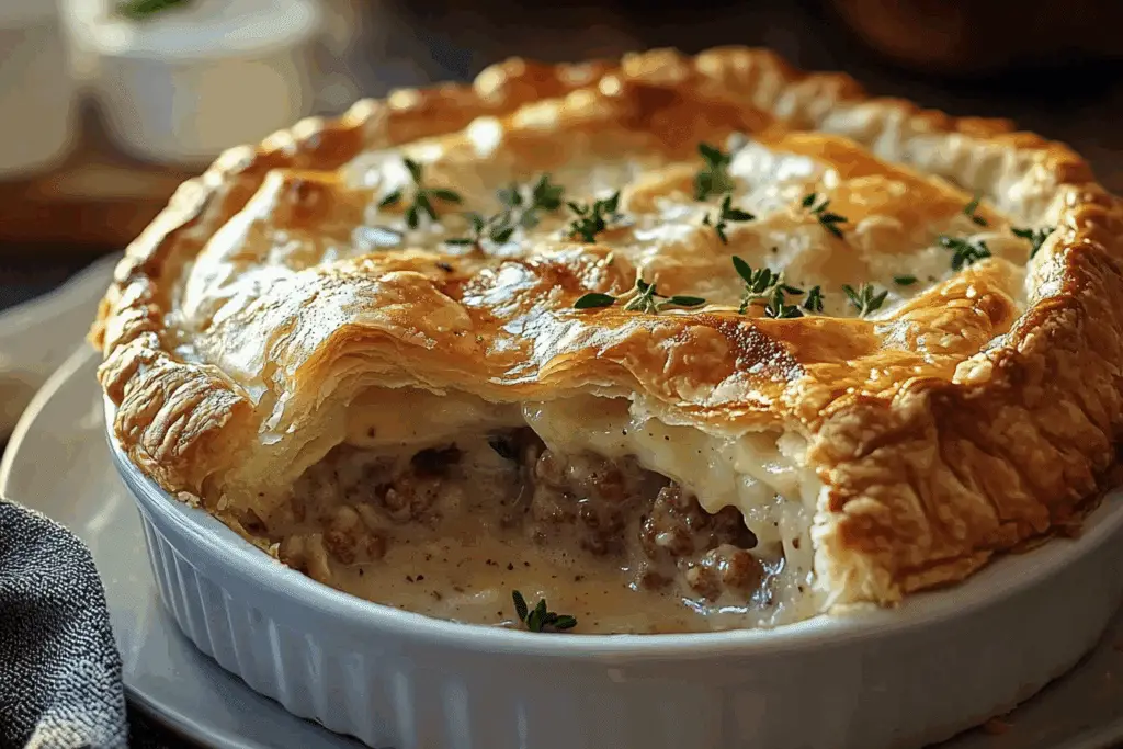 Sausage Gravy Puff Pie