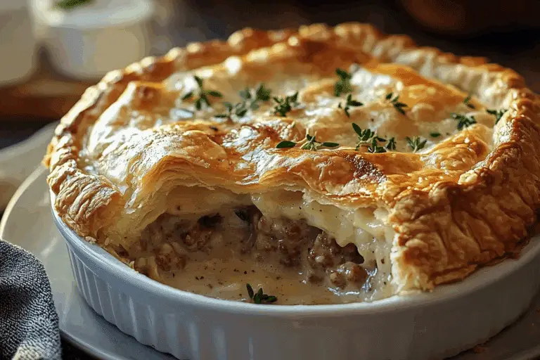 Sausage Gravy Puff Pie