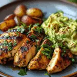 Spicy Greek Hot Honey Chicken with Creamy Avocado Tahini Alfredoa