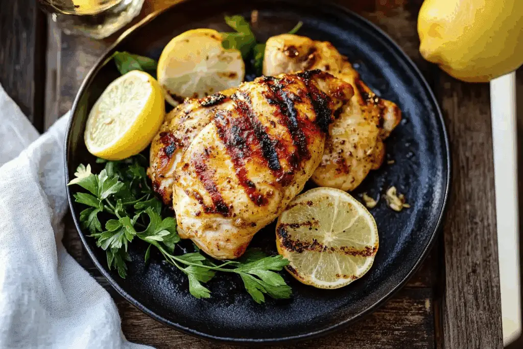 Spicy Grilled Portuguese Chicken with Garlic & Lemon Marinade