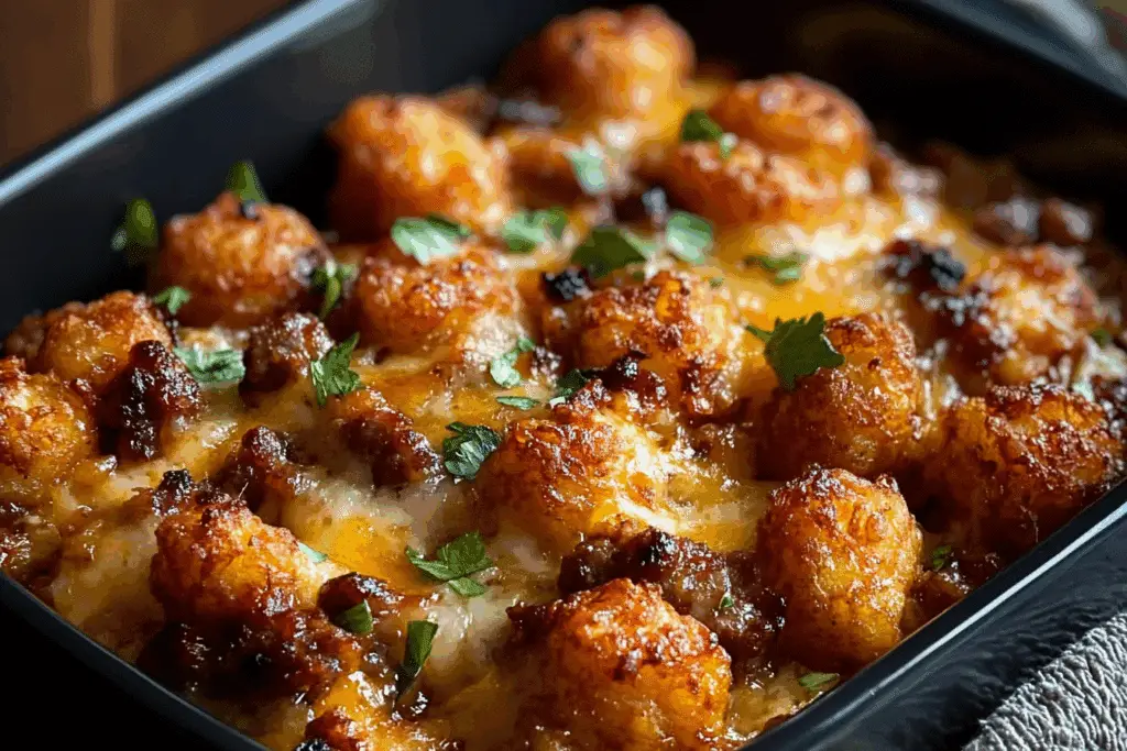 Tater Tot Sausage Breakfast Casserole