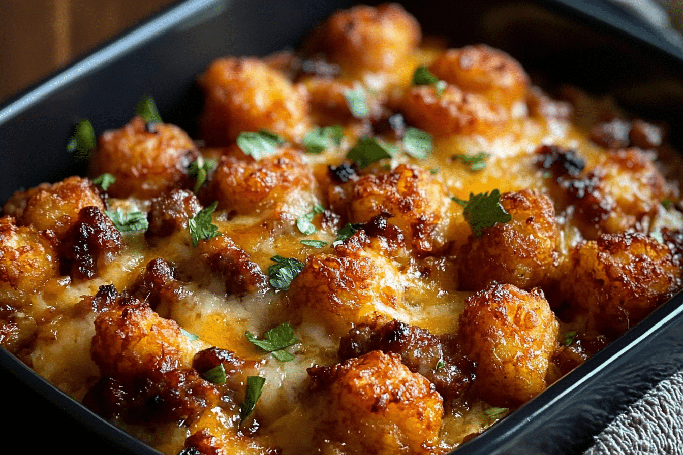 Tater Tot Sausage Breakfast Casserole