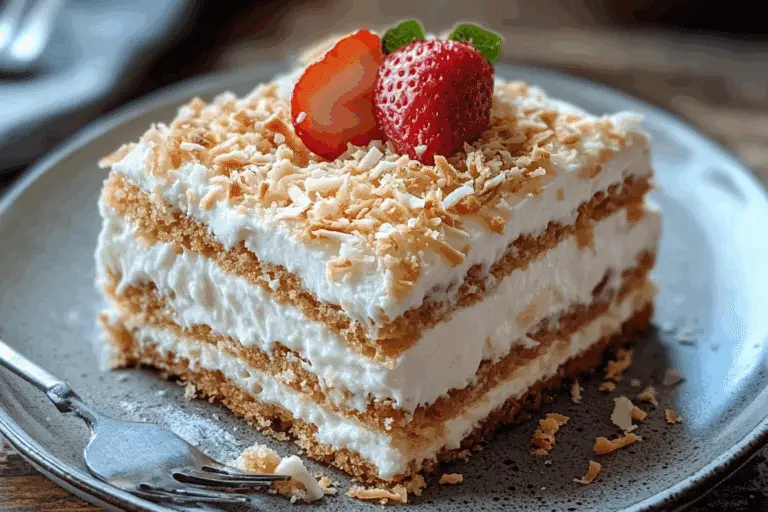Tennis Biscuit Coconut Icebox Cake