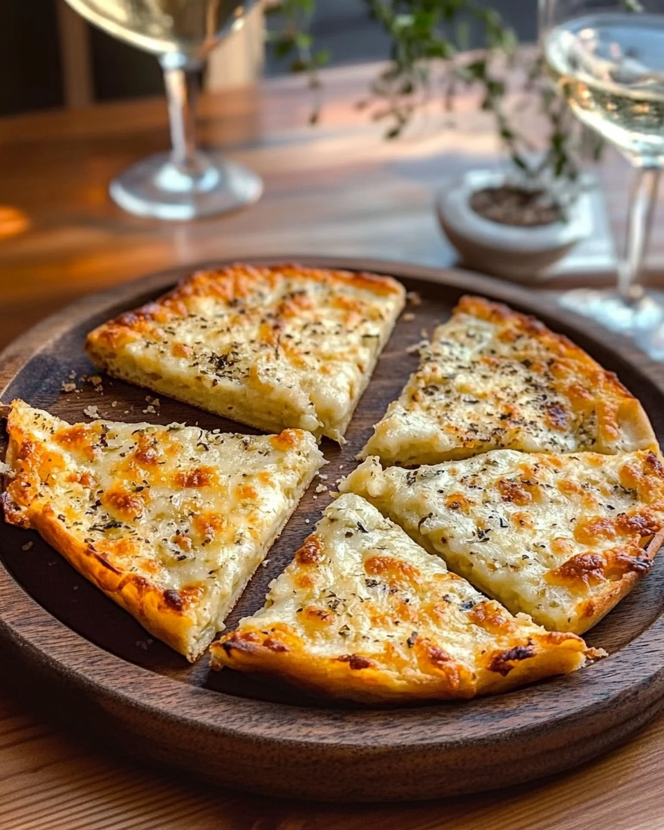 Air Fryer Cheesy Tortilla Garlic Bread