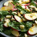 Apple Spinach Salad with Honey-Mustard Lemon Dressing