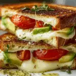 AVOCADO, MOZZARELLA, AND TOMATO GRILLED CHEESE
