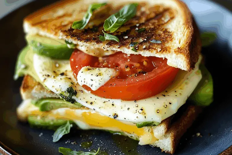 Avocado Mozzarella &Tomato Grilled Cheese