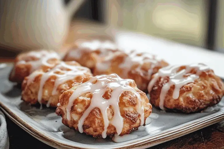 Baked Apple Fritters with Glaze