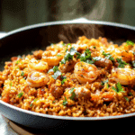 Cajun Shrimp Sausage Dirty Rice