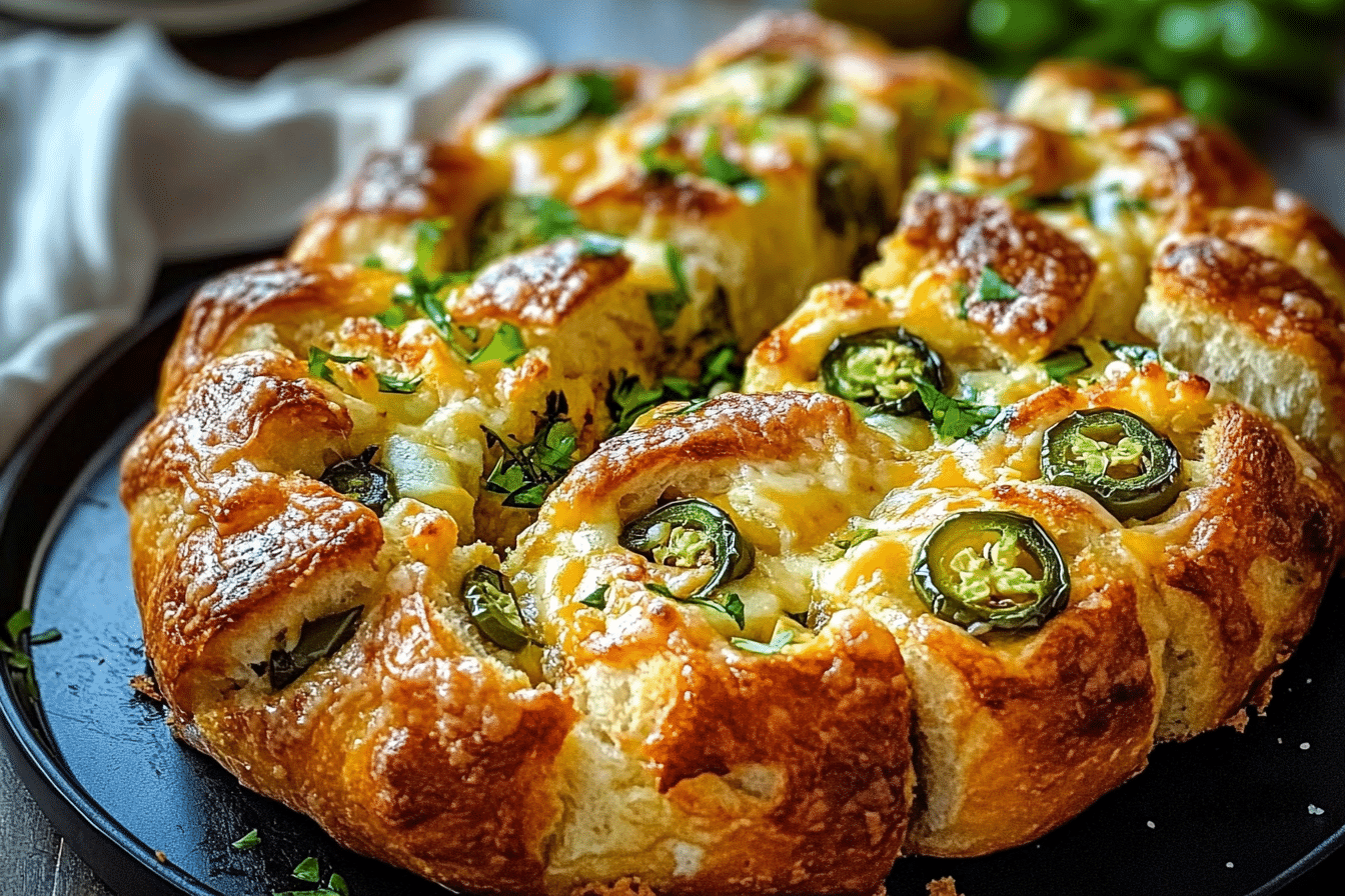 Cheddar Jalapeño Pull Apart Bread