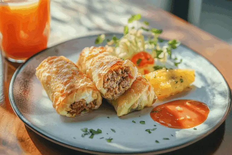 Cheeseburger Egg Rolls
