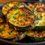 Cheesy Garlic Zucchini Steaks