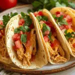 Cheesy Pulled Chicken Tacos