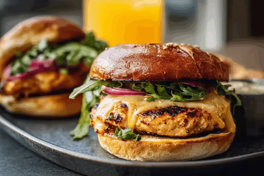 Chipotle Cheddar Chicken Burgers