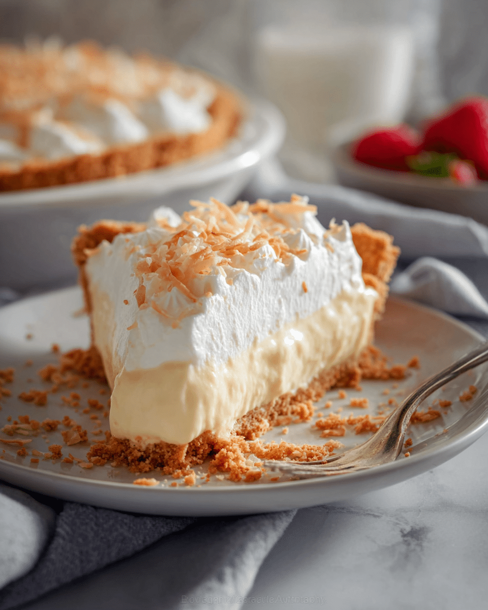 Classic Coconut Cream Pie with Graham Cracker Crust