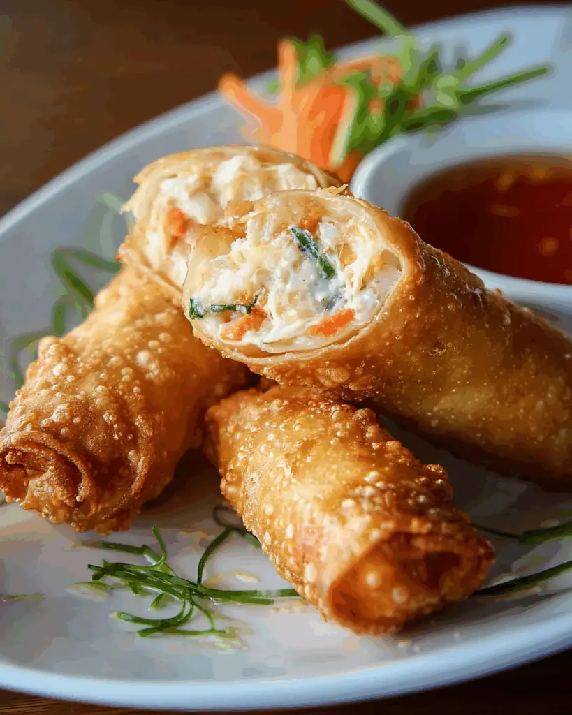 Crab Rangoon Egg Rolls