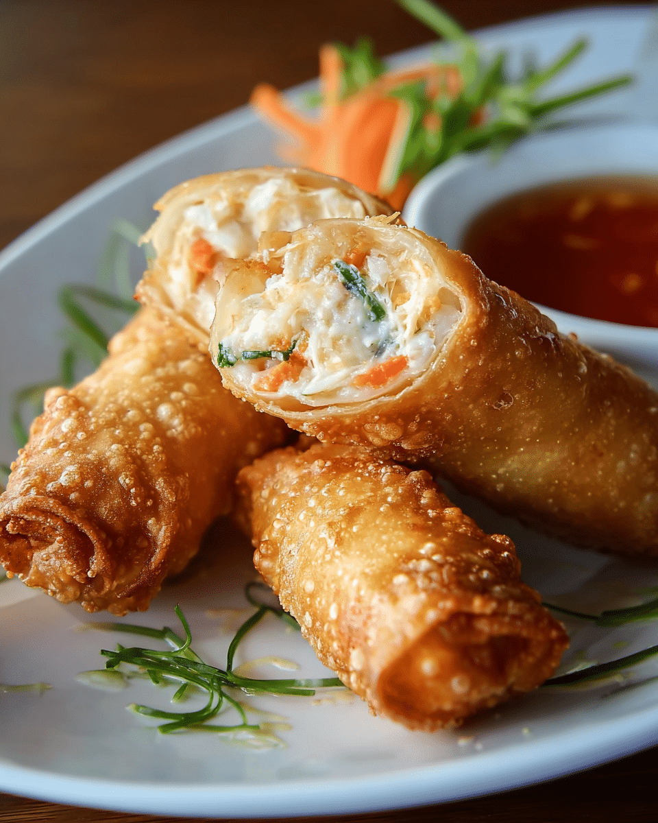 Crab Rangoon Egg Rolls