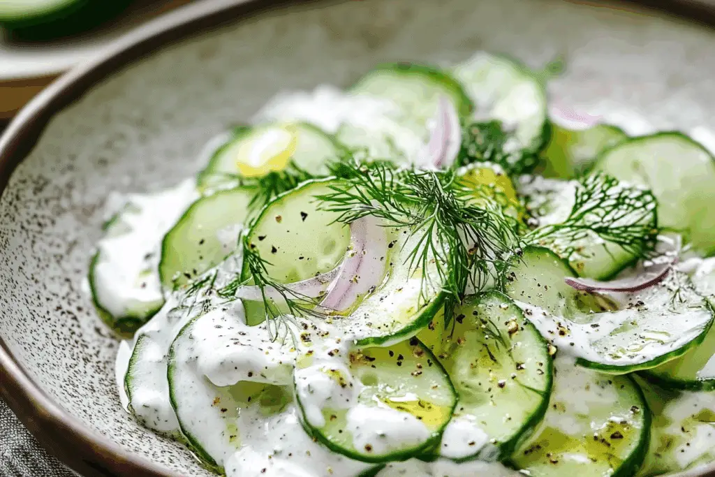 Creamy Cucumber & Dill Salad