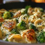 Creamy Garlic Parmesan Tortellini with Chicken & Broccoli