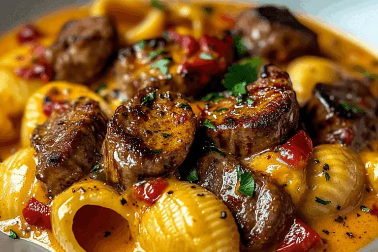 Creamy Paprika Steak Shells