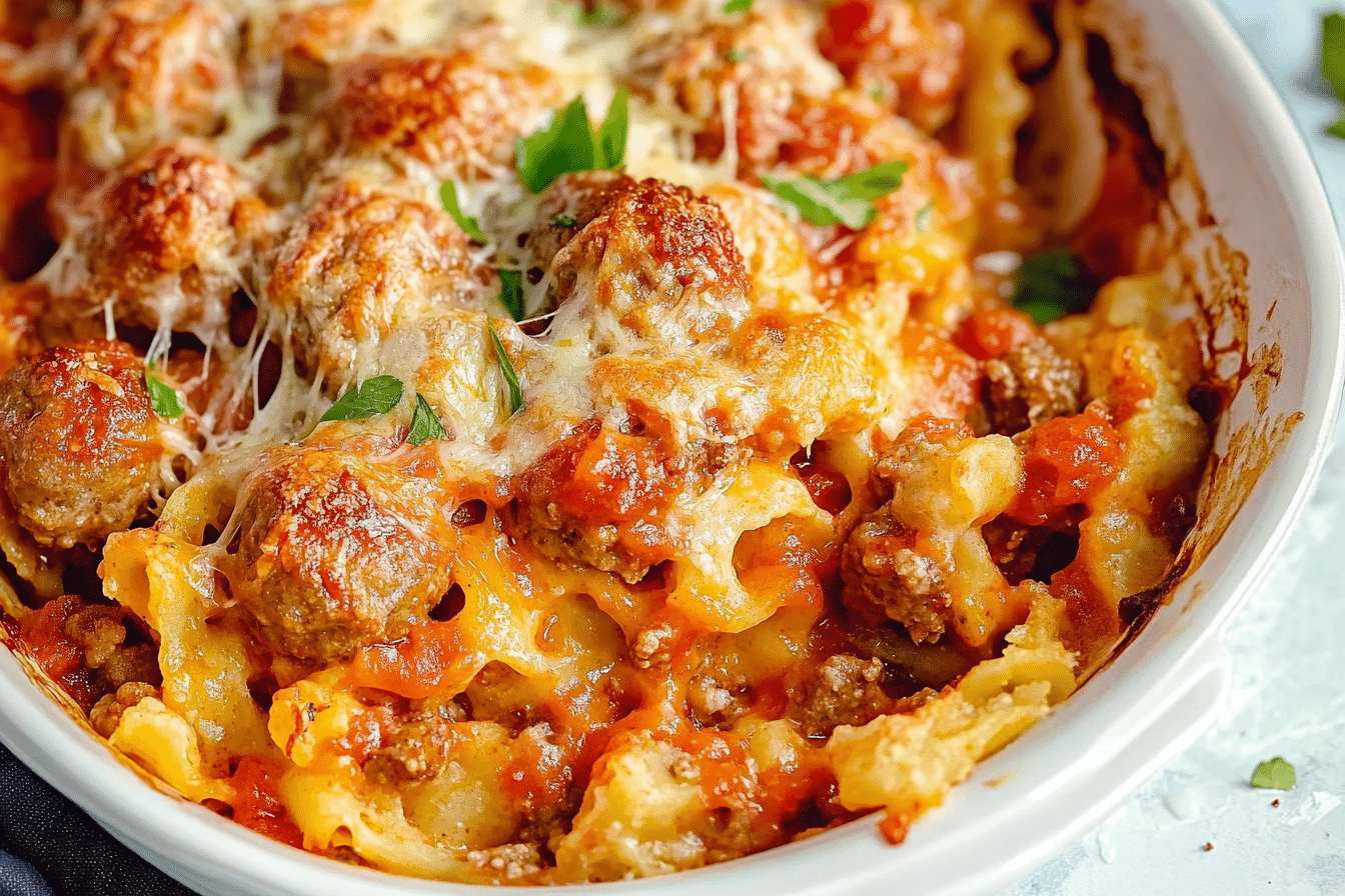 Dump & Bake Meatball Casserole