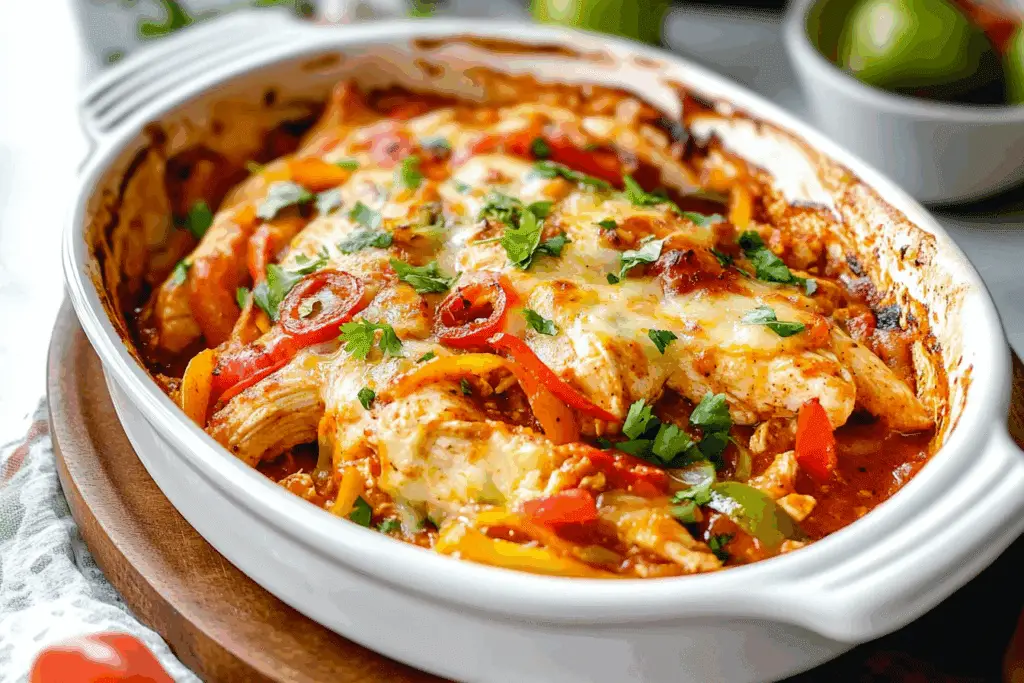 Fajita Chicken Casserole Bake