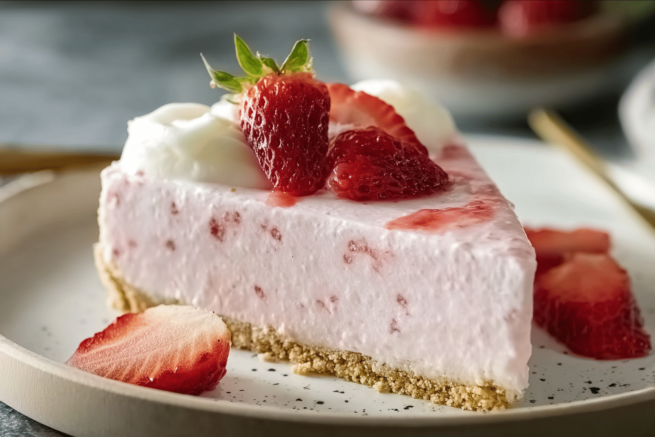 Frozen Strawberry Yogurt Pie