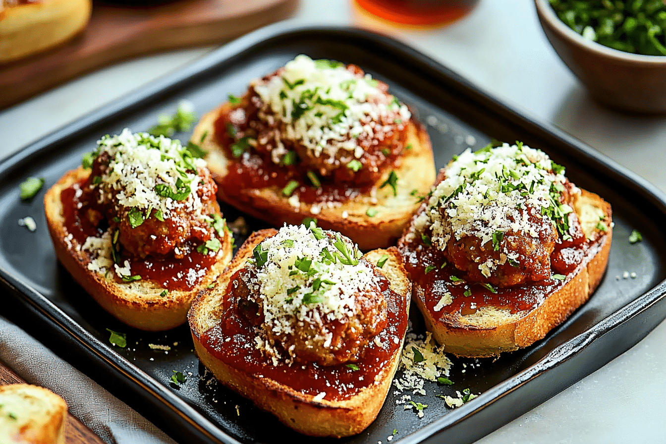 Garlic Bread Meatball Sandwiches