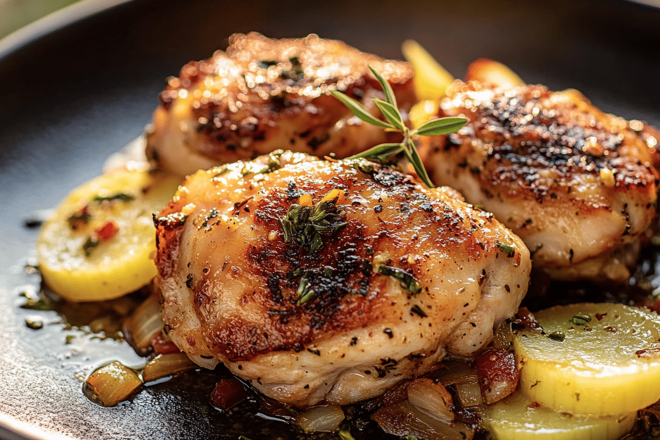 Garlic Herb Chicken Thighs