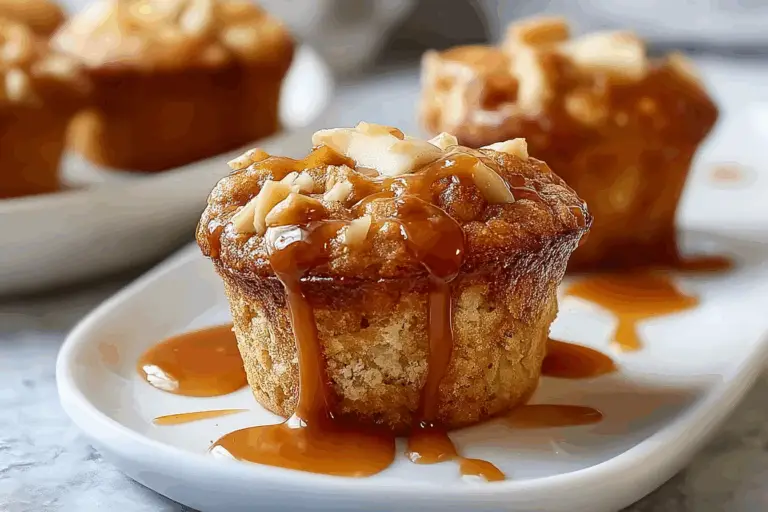 Gooey Caramel Apple Muffins
