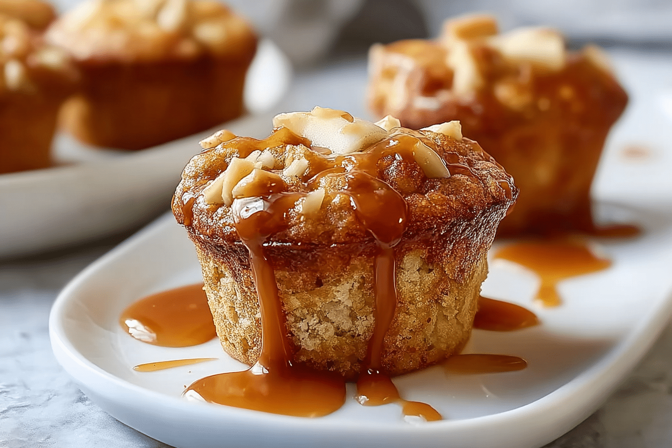 Gooey Caramel Apple Muffins