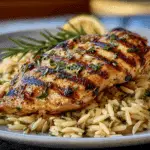 Grilled Lemon-Herb Chicken with Orzo