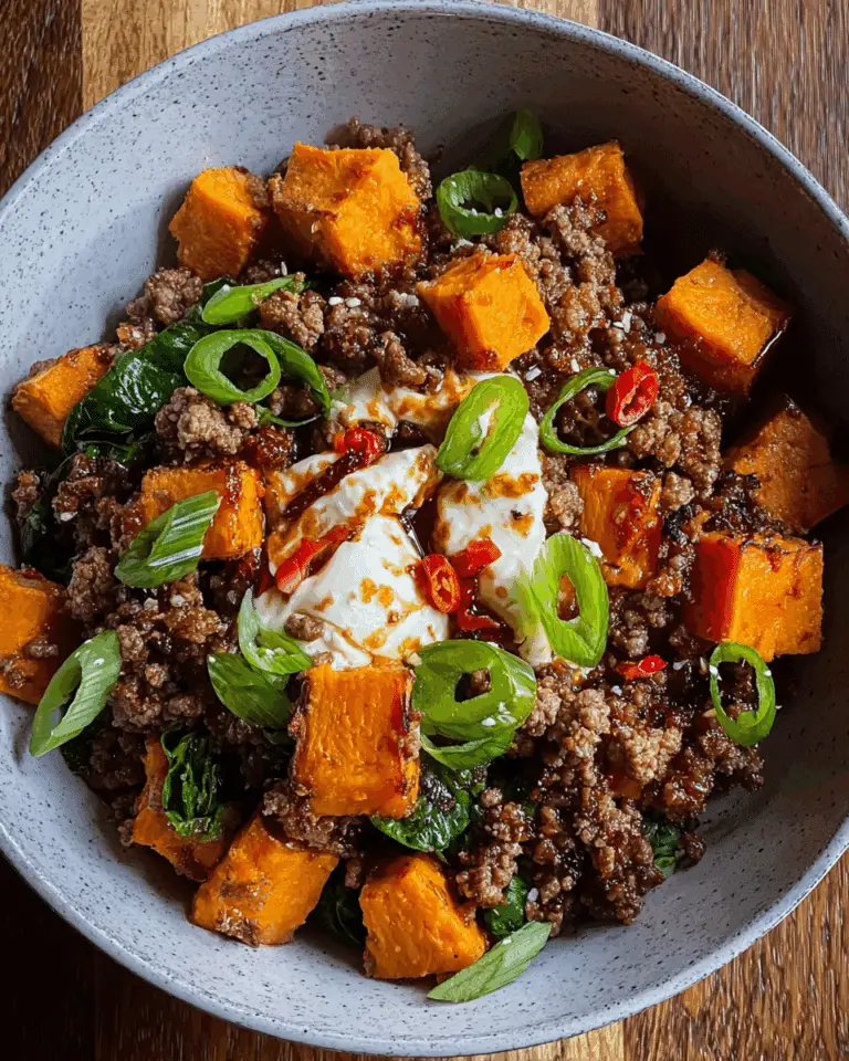 Ground Beef Sweet Potato Bowl