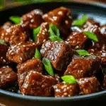 Honey Garlic Beef Cubes Slow Cooker