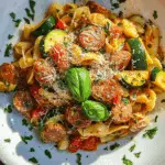 Italian Chicken Sausage Pasta with Zucchini