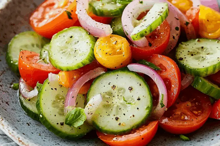 Marinated Cucumber Tomato & Onion Salad