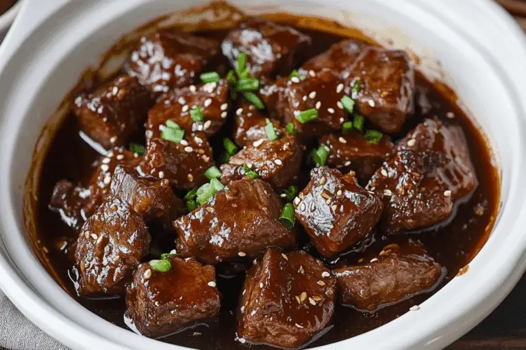 Mouthwatering Slow Cooker Honey Garlic Steak Bites for Any Occasion