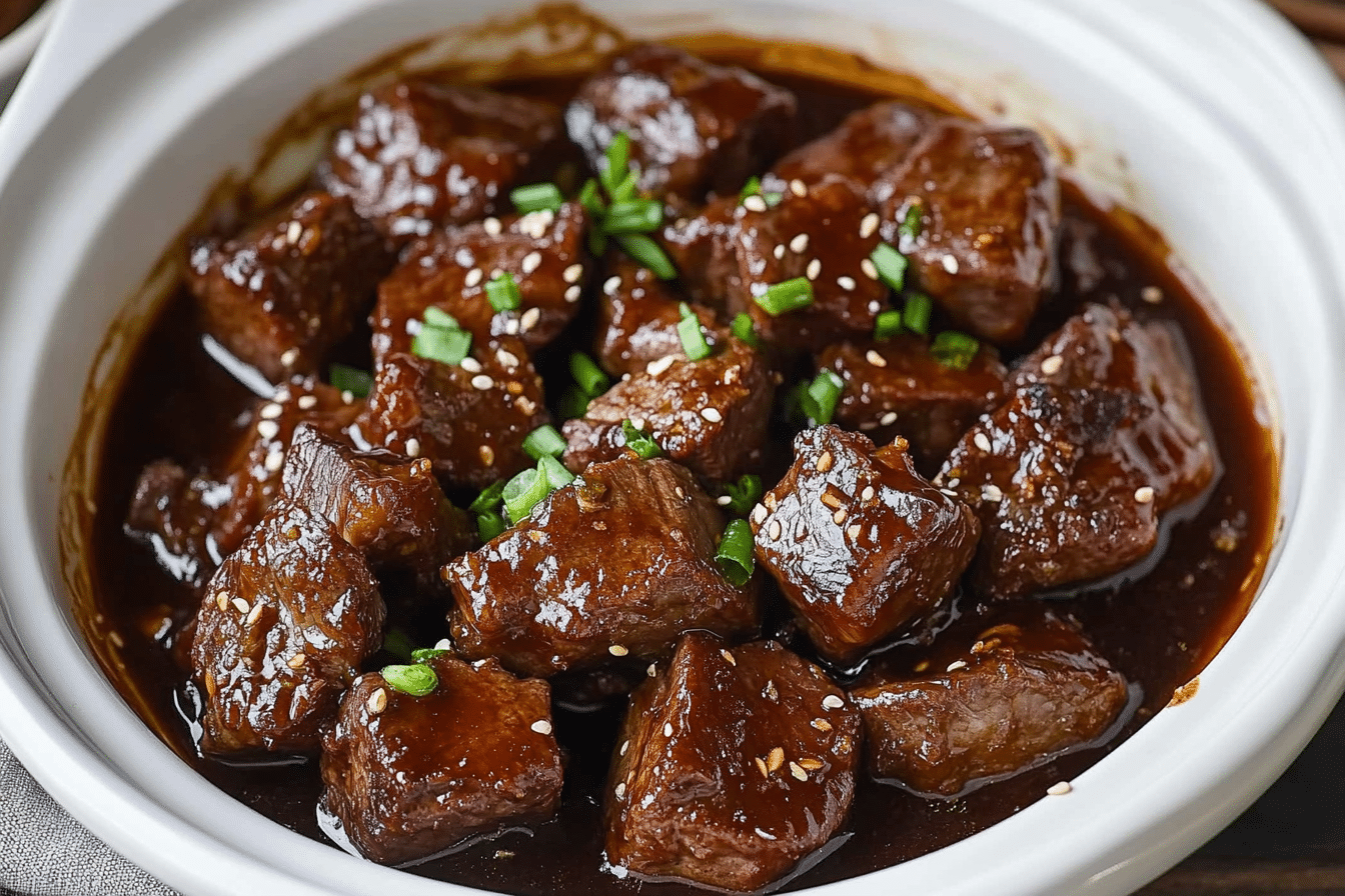 Mouthwatering Slow Cooker Honey Garlic Steak Bites for Any Occasion