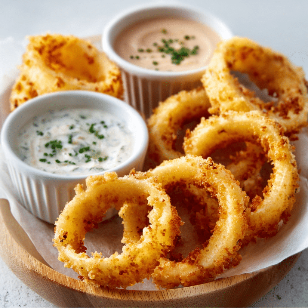 Dips for crispy air fryer onion rings