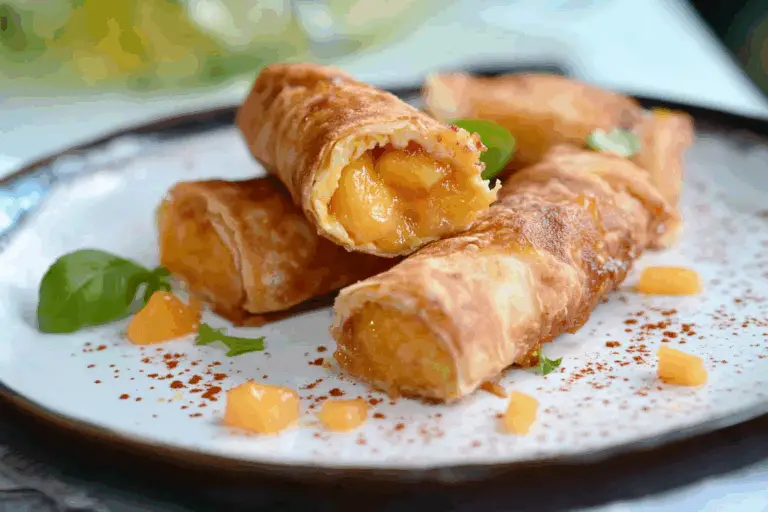 PEACH COBBLER EGG ROLLS