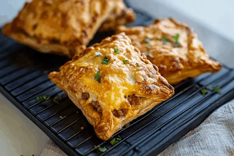 Puff Pastry Breakfast Hand Pies with Sausage Egg & Cheese