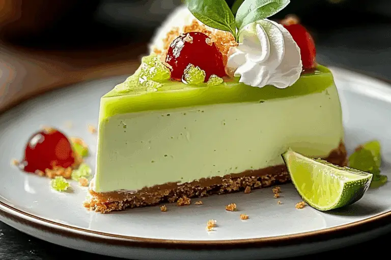 Refreshing Lime Mousse Cheesecake