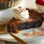 Rich & Gooey Caramel Brownie Pie