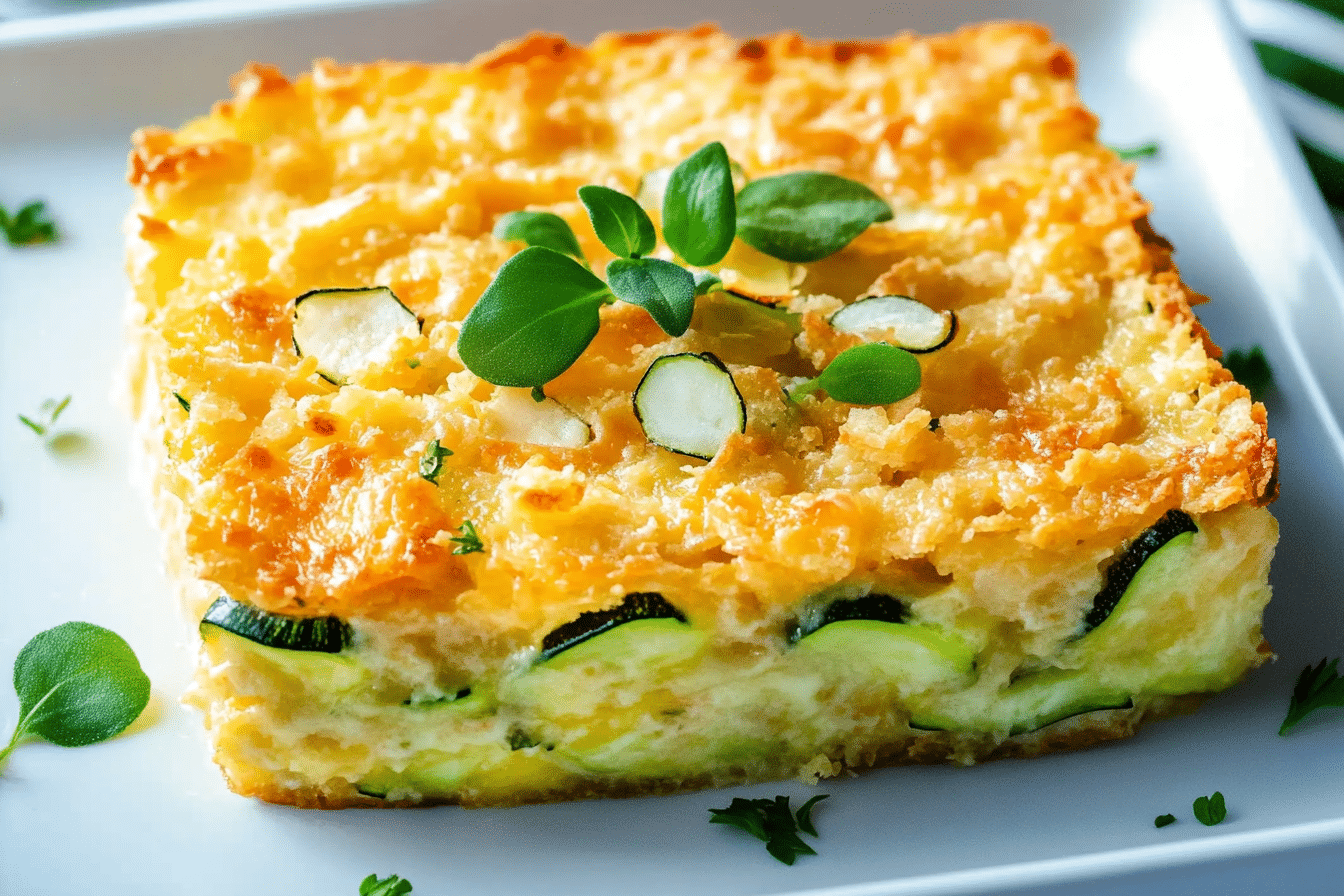 Ritz Cracker Zucchini Cheddar Casserole
