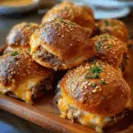 Smoked brisket & beer cheese pretzel bombs freshly baked